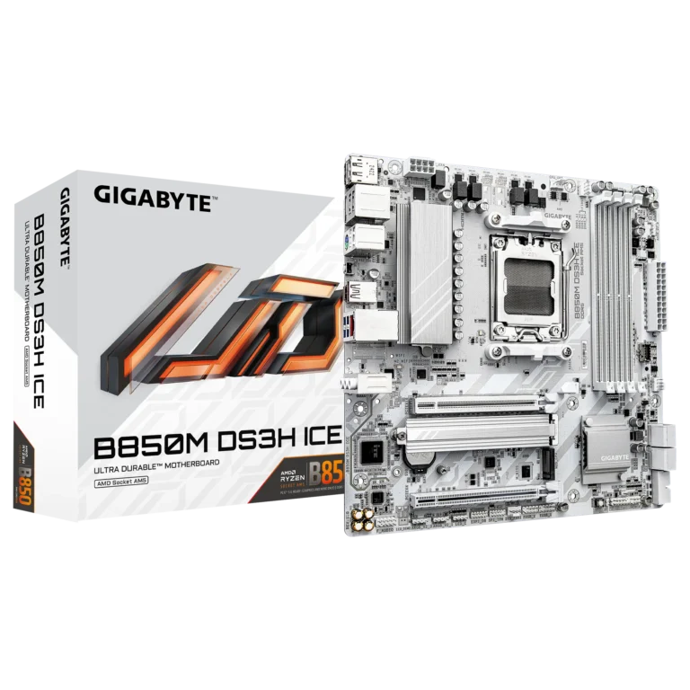 Gigabyte B850M DS3H ICE M-ATX AM5 DDR5 Gaming Motherboard