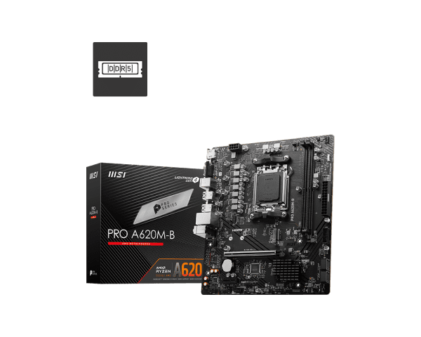 MSI Pro A620M-B M-ATX AM5 DDR5 Gaming Motherboard