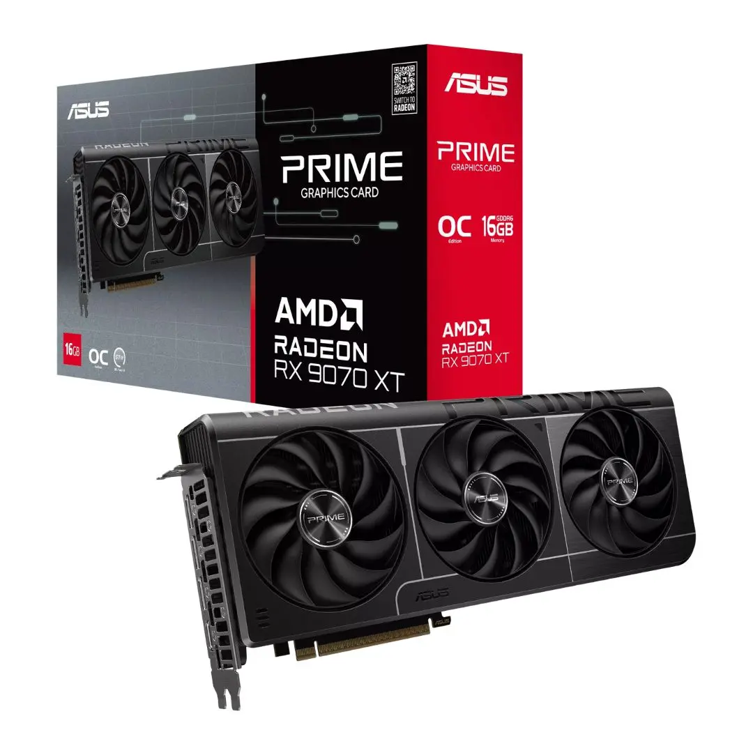Asus Prime Radeon RX 9070 XT 16GB OC Graphics Card