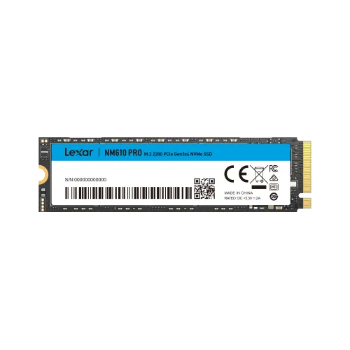 Lexar NM610 PRO M.2 2280 PCIe Gen 3×4 NVMe SSD – 250GB/500GB/1TB/2TB