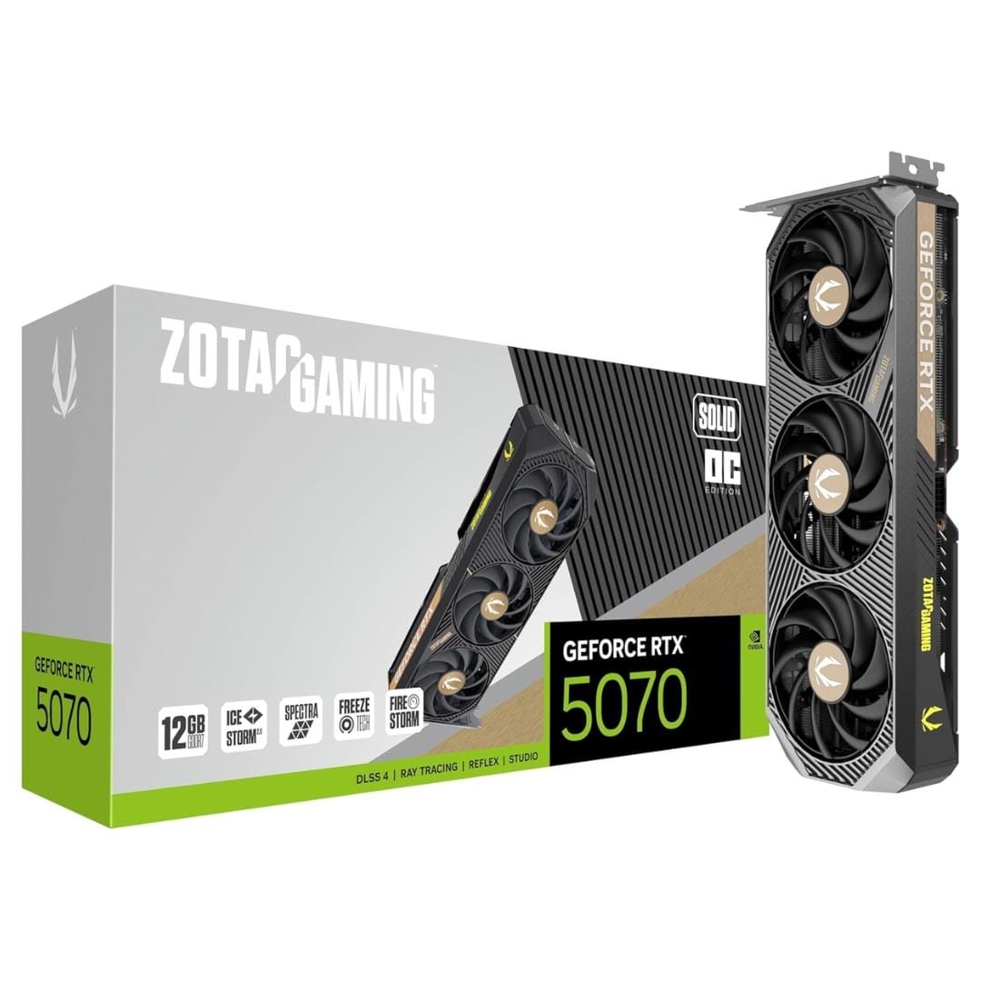 Zotac RTX 5070 Solid OC 12GB Graphics Card Review & Specs