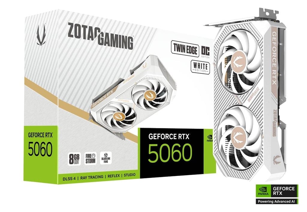 ZOTAC GeForce RTX 5060 Twin Edge 2-Fan Graphics Card